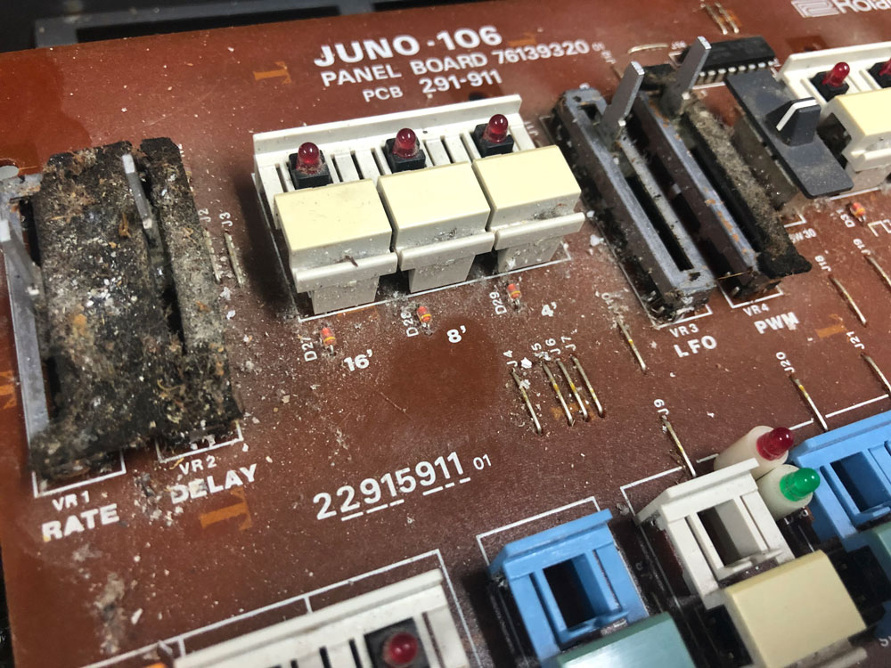Roland Juno-106 Slider Dust Set Faders